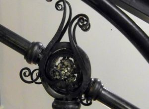 Interior wrought iron railing